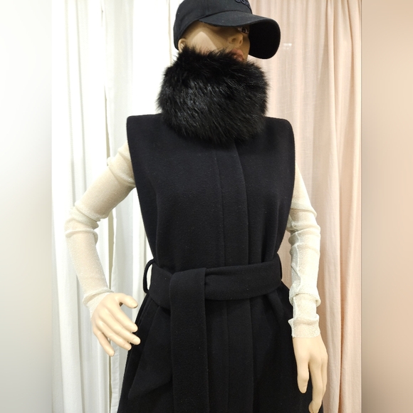 Thomas Wylde Rare Vintage Virgin Wool Real Fox Fur 100% Silk Linning Long Coat - Picture 9 of 16